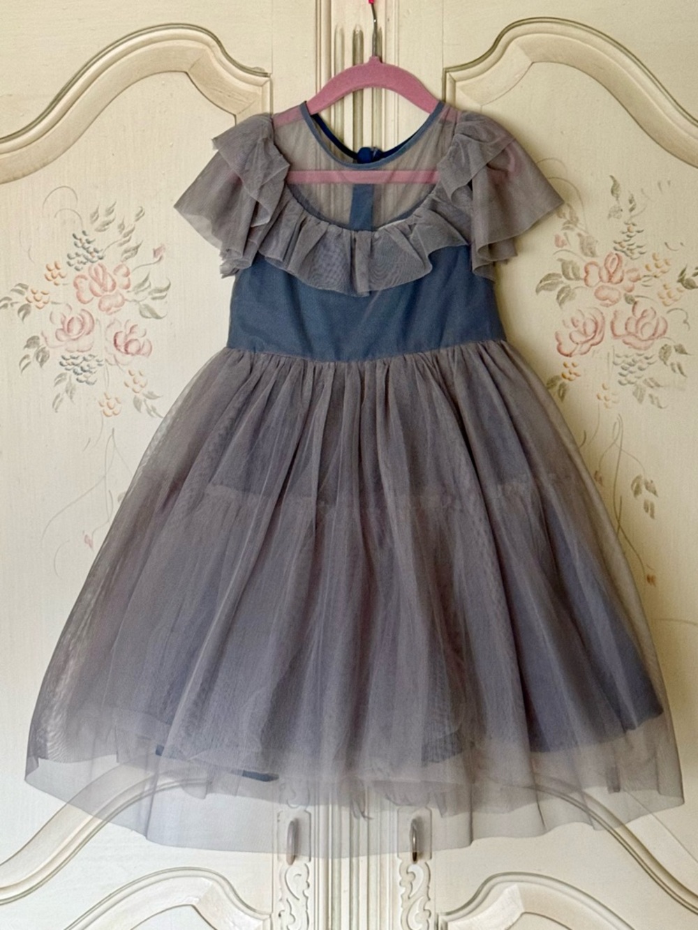 Mini Boden Girls’ 5-6Y Special Occasion Layered Tulle Ruffle Dress